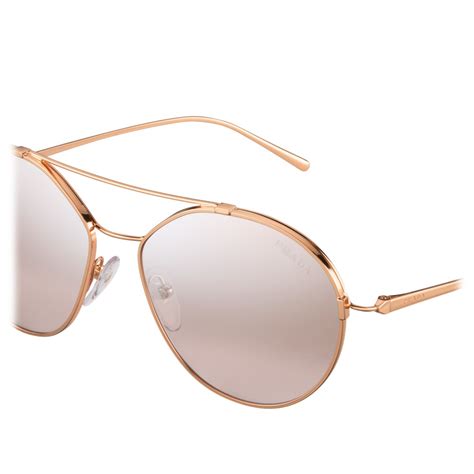 prada rose gold sunglasses|Prada sunglasses gold frame.